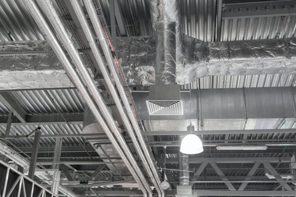 ventilation pipes of an air duct